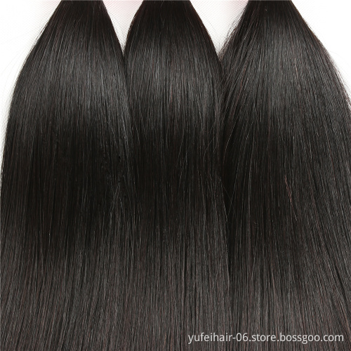 Silky Straight Virgin Peruvian Hair Bundles with Silk Closure, Top Quality Straight Hair Bundles